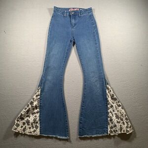 Cowgirl Hardware Girl's Flare Animal Print Jeans Size 8
